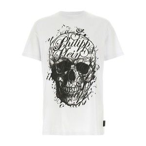 Philipp Plein Embossed Skull Print Crewneck T-Shirt - NWT